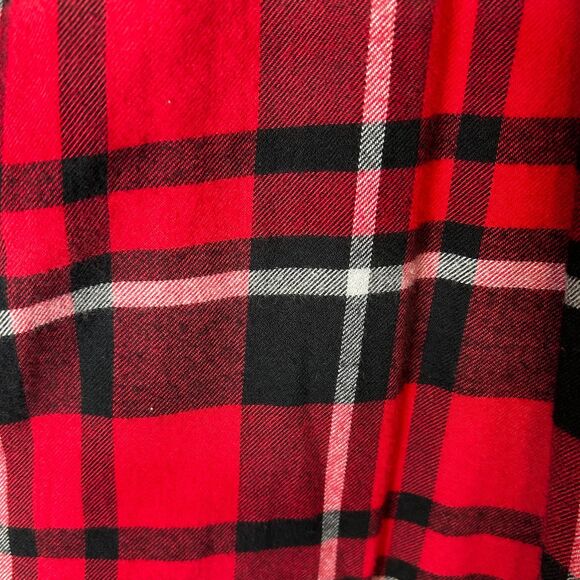 Columbia NWOT Wisconsin Badgers Red Black Plaid Flair Gun LS Flannel Shirt Sz L - Picture 9 of 14